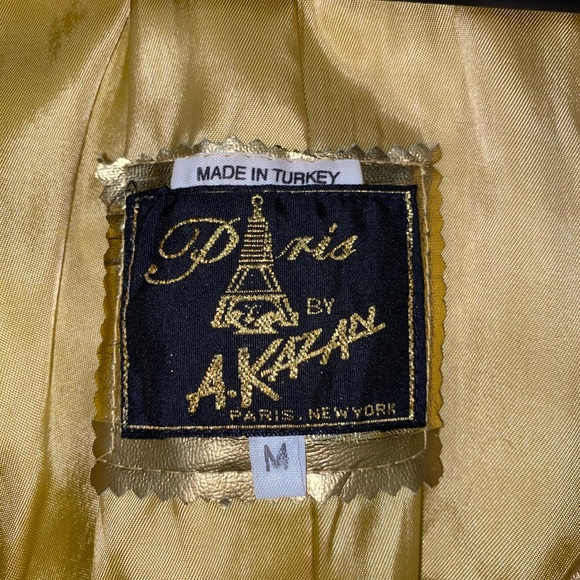 STUNNING Vintage Gold Embellished Trapeze Swing Coat, M - Picture 9 of 11